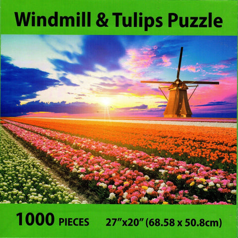 Windmill & Tulips 1000 Piece Puzzle