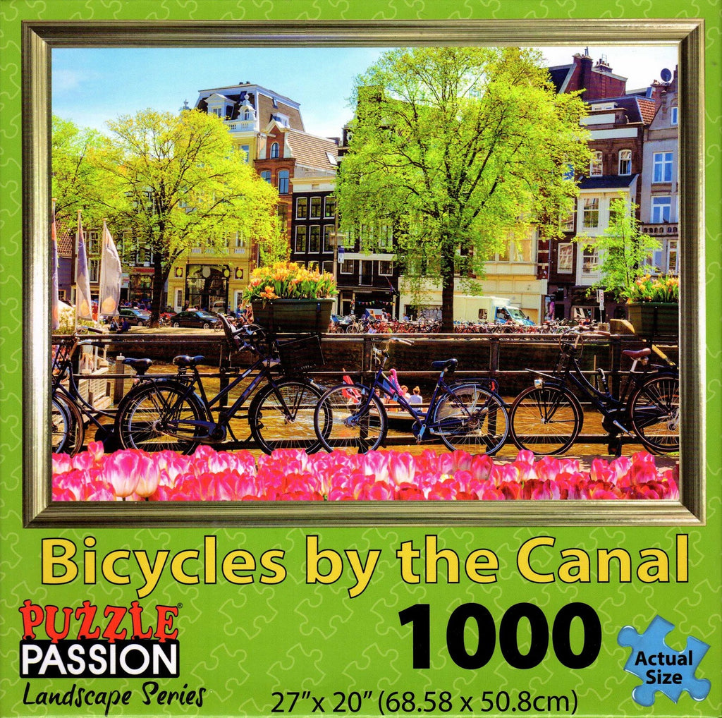 Bicycles by the Canal 1000 Piece Puzzle