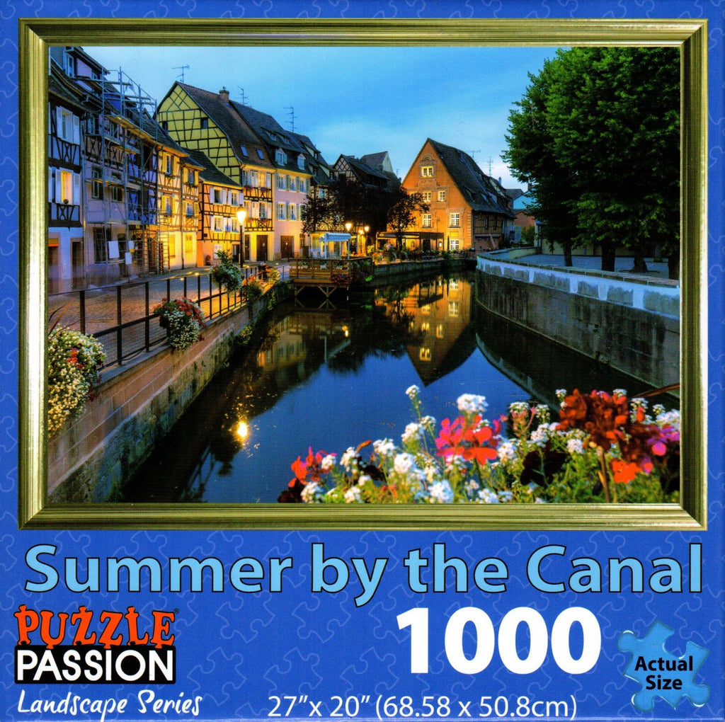 Summer by The Canal 1000 Piece Puzzle