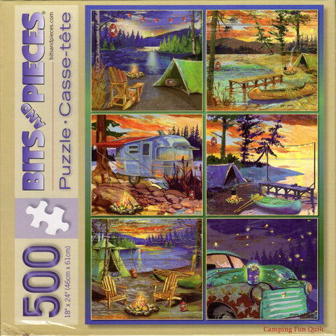 Camping Fun Quilt 500 Piece Puzzle