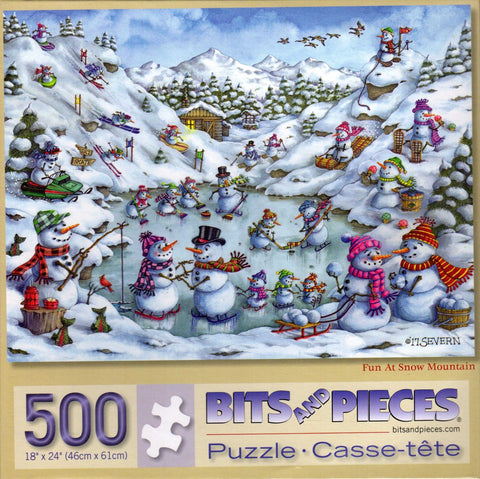 Fun at Snow Mountain 500 Piece Puzzle