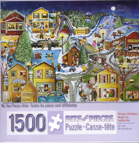 Winter Holidays Begin in Judleville 1500 Piece Puzzle