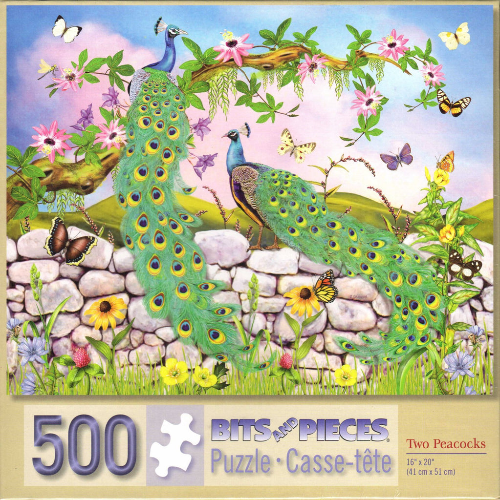 Two Peacocks 500 Piece Puzzle