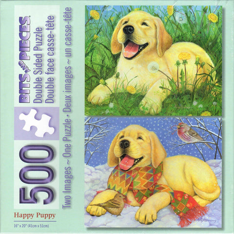 Happy Puppy Double Sided 500 Piece Puzzle