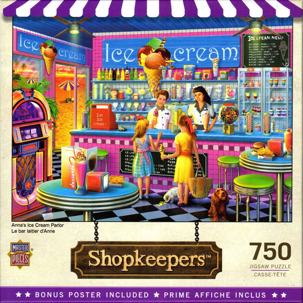 Anna's Ice Cream Parlor 750 Piece Puzzle