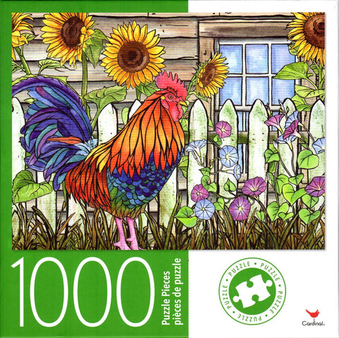 Rooster in the Barnyard 1000 Piece Puzzle