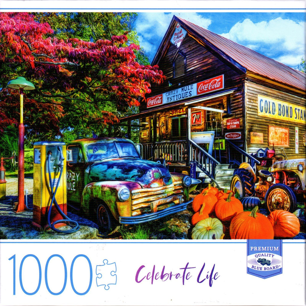 Celebrate Life: The Crazy Mule Antiques 1000 Piece Puzzle