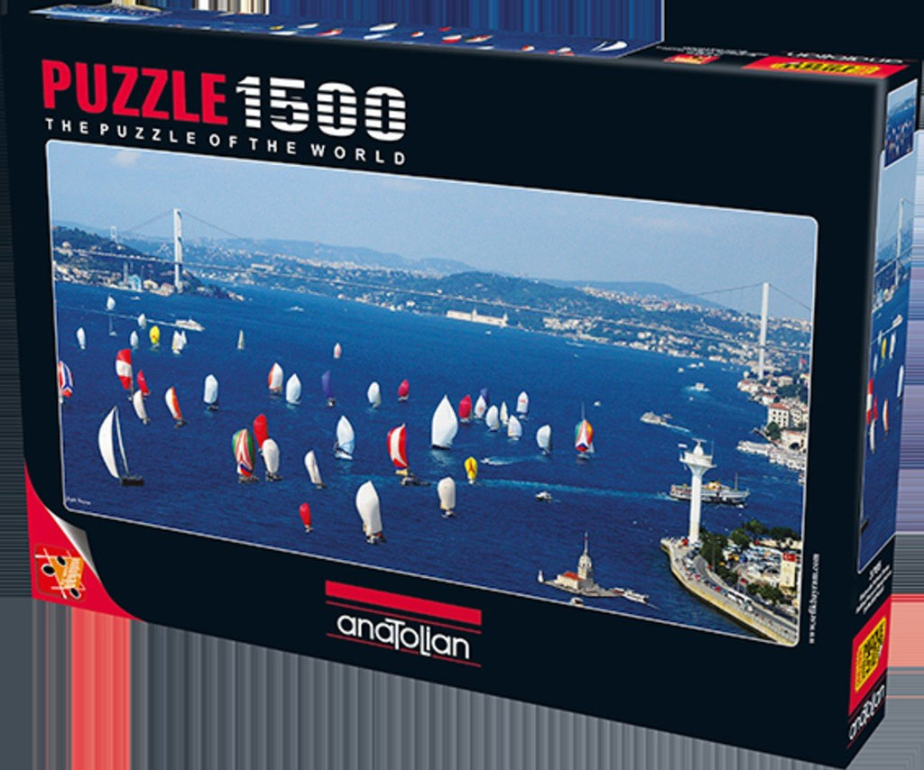 Anatolian Puzzle 1500 Piece - Sailing Race At Bosphorus