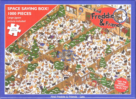 Otter House 1000 Piece Puzzle - Find Freddie & Friends - Cats