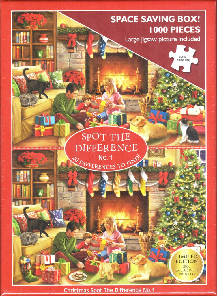 Otter House 1000 Piece Puzzle - Christmas Spot The Difference No.1