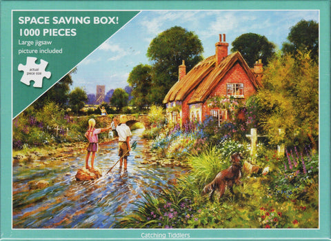 Otter House 1000 Piece Puzzle - Catching Tiddlers