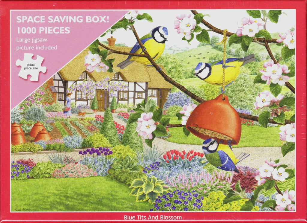 Otter House 1000 Piece Puzzle - Blue Tits And Blossom