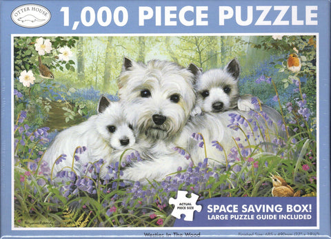 Otter House 1000 Piece Puzzle - Westies in the Wood