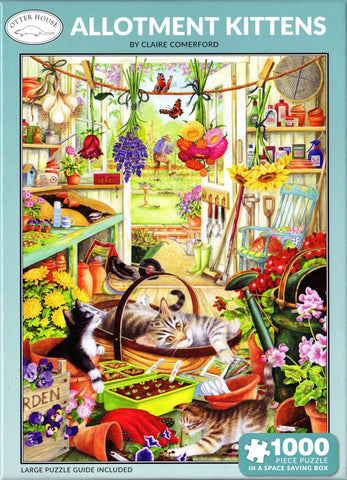 Otter House 1000 Piece Puzzle - Allotment Kittens