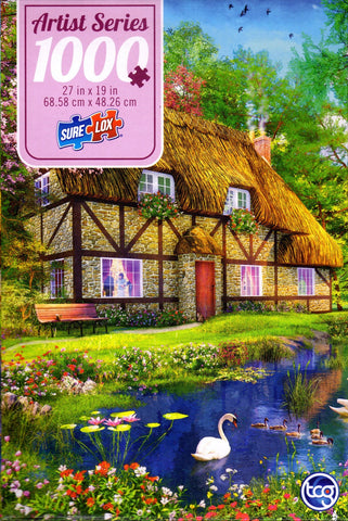 Summer Thatched Home By Dominic Davison 1000 Piece Puzzle