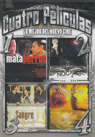 Cuatro Peliculas: Mata Perros / Nocturno / Sangre / Historias De Amor Locura Y Muerte