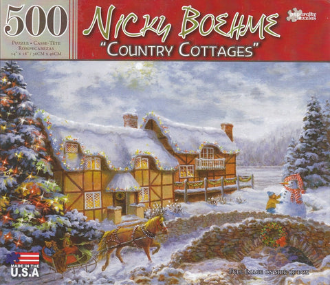 Country Cottages By Nicky Boehme 500 Piece Puzzle