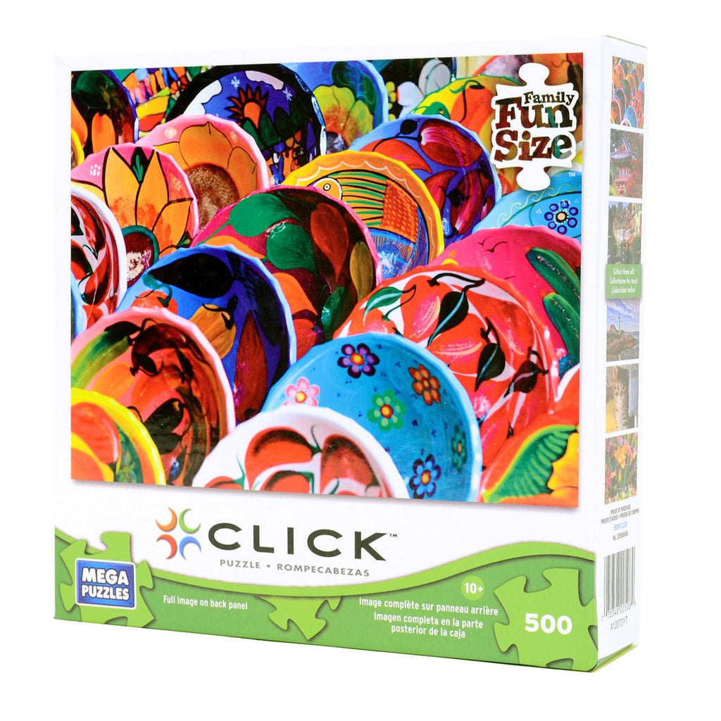 Colorful Mayan Bowls 500 Piece Puzzle
