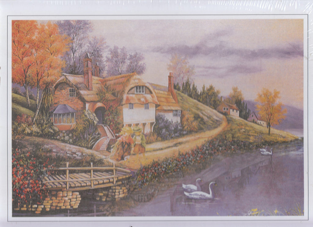 House in Front of Pond 500 Piece Puzzle