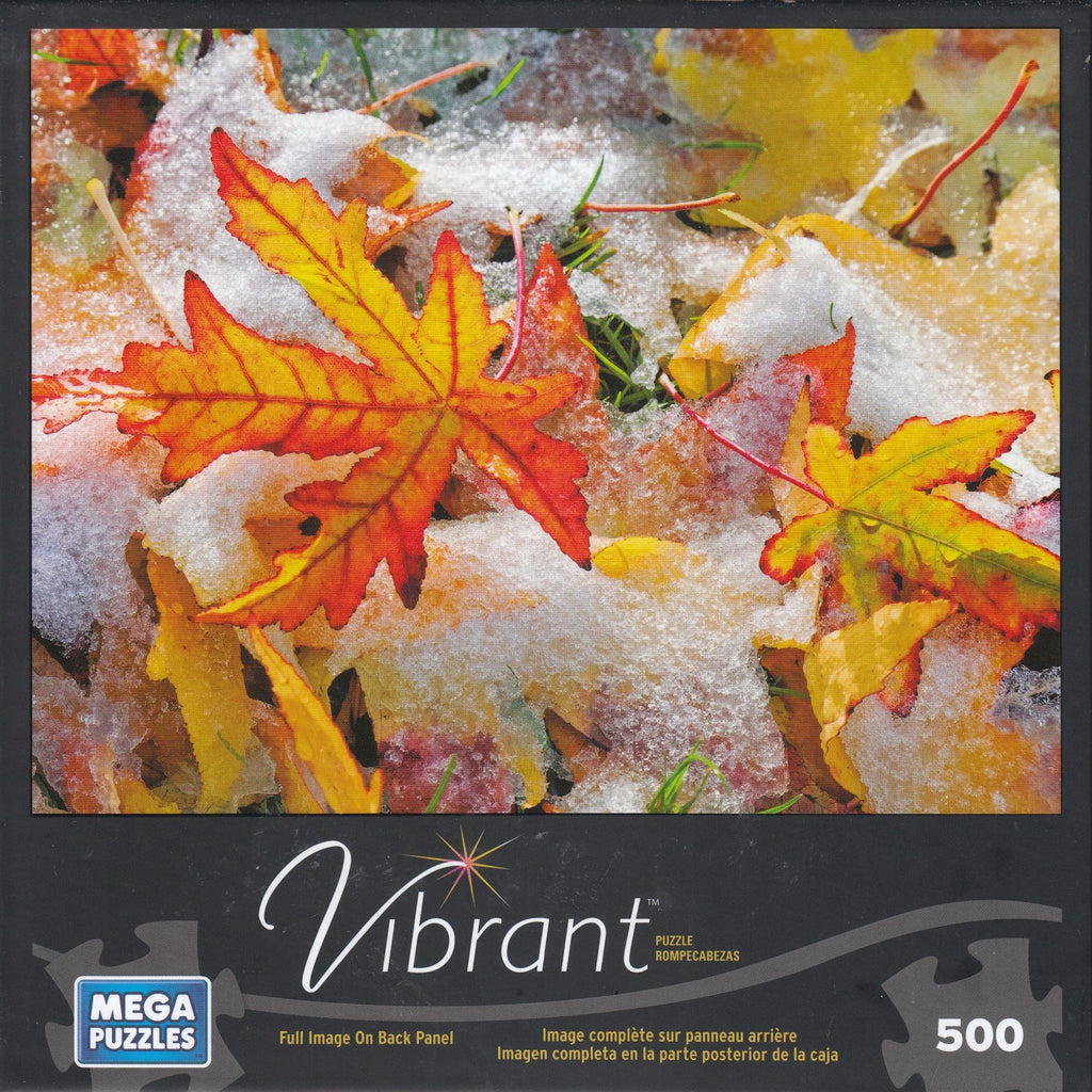 Vibrant Frozen Autumn Leaves 500 Piece Puzzle