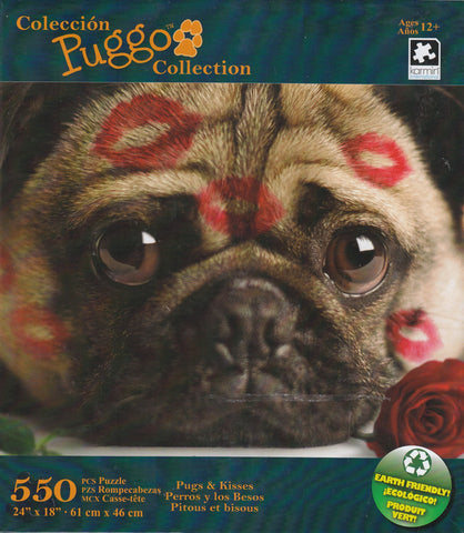 Pugs & Kisses 550 Piece Puzzle