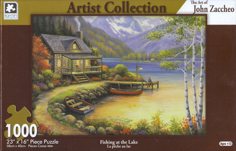 Fishing At The Lake 1000 Piece Puzzle