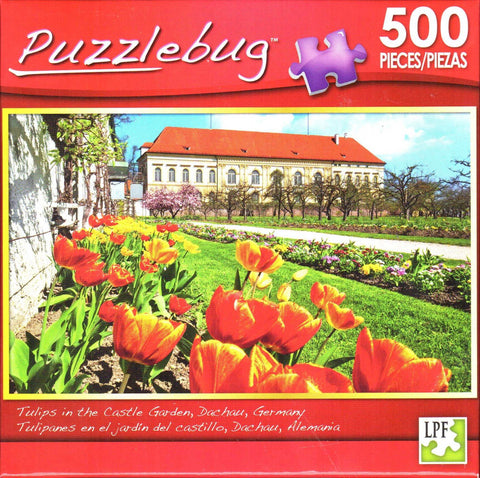 Puzzlebug 500 - Tulips in the Castle Garden Dachau Germany
