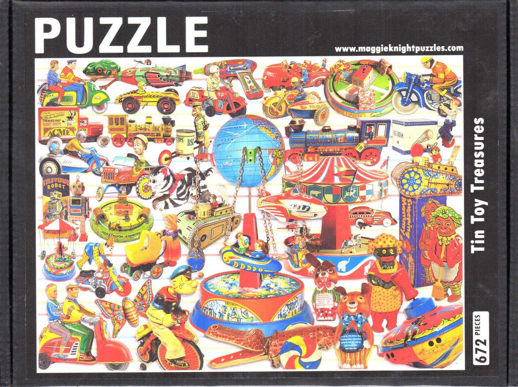 Tin Toy Treasures By Maggie Knight 672 Piece Puzzle