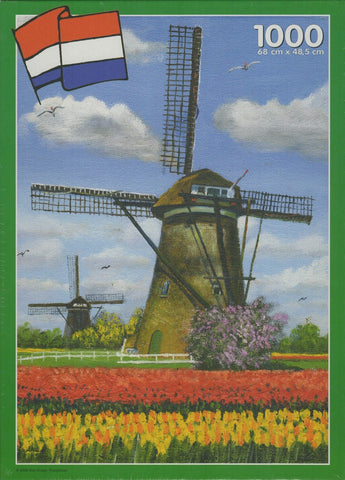 Puzzleman 1000 Piece Puzzle - Two Windmills By Dirk Graas