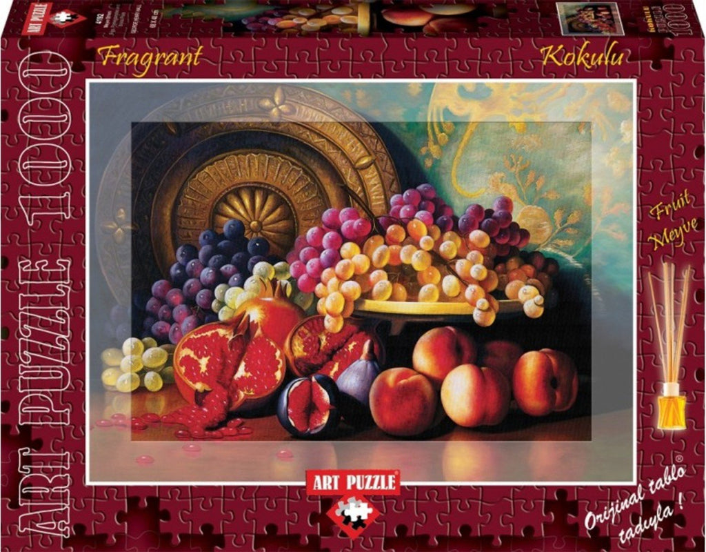 Figs, Pomegranates And Brass Plate (Fruit Fragrant) 1000 Piece Puzzle