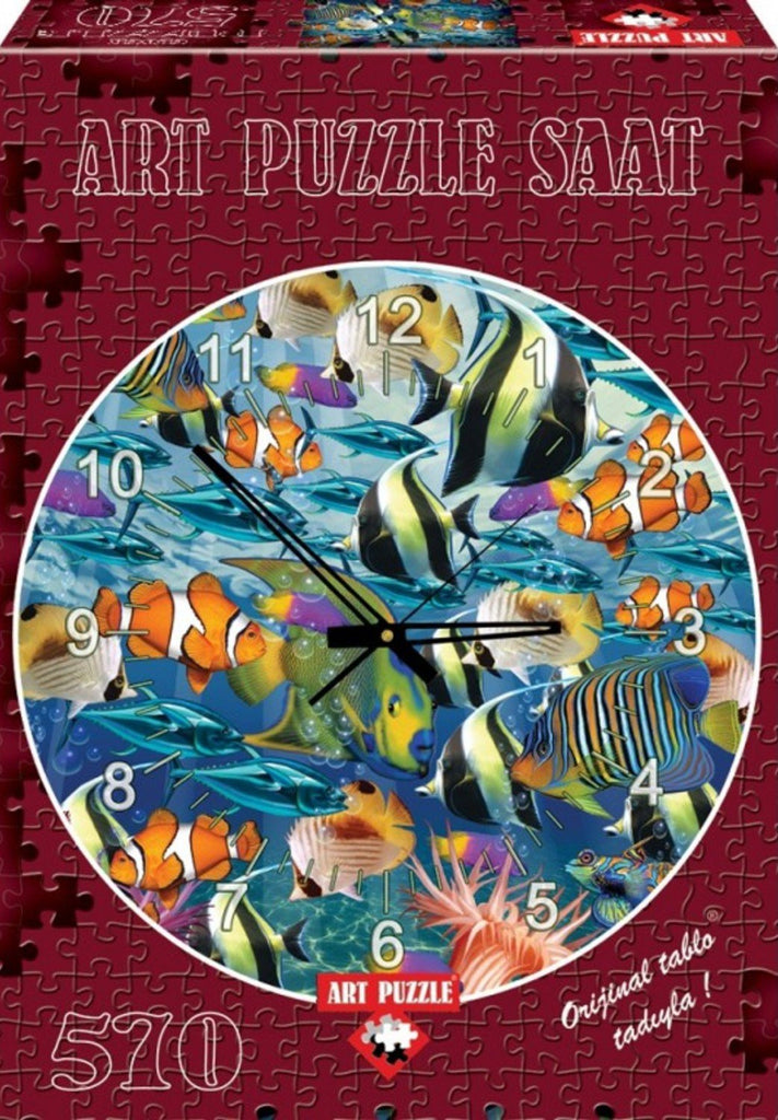 Multi Fish 570 Piece Clock Puzzle