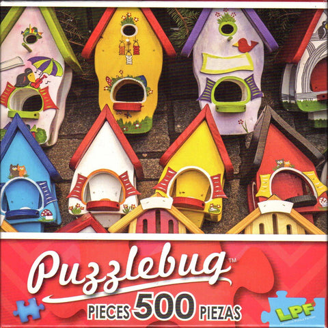 Puzzlebug 500 - Colorful Painted Birdhouses