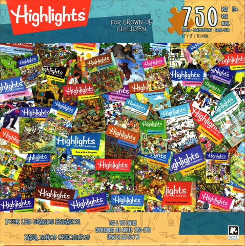 Highlights - For Grown-up Children - 80s &90s Covers 750 Piece Puzzle