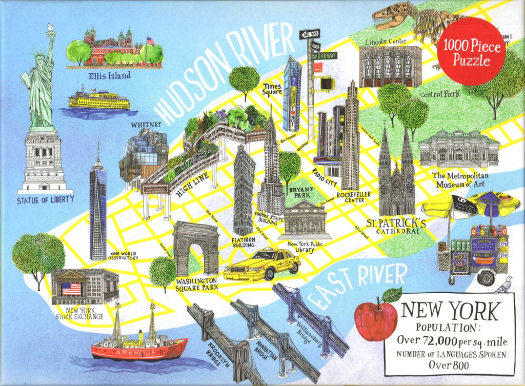 New York By Hennie Haworth 1000 Piece Puzzle