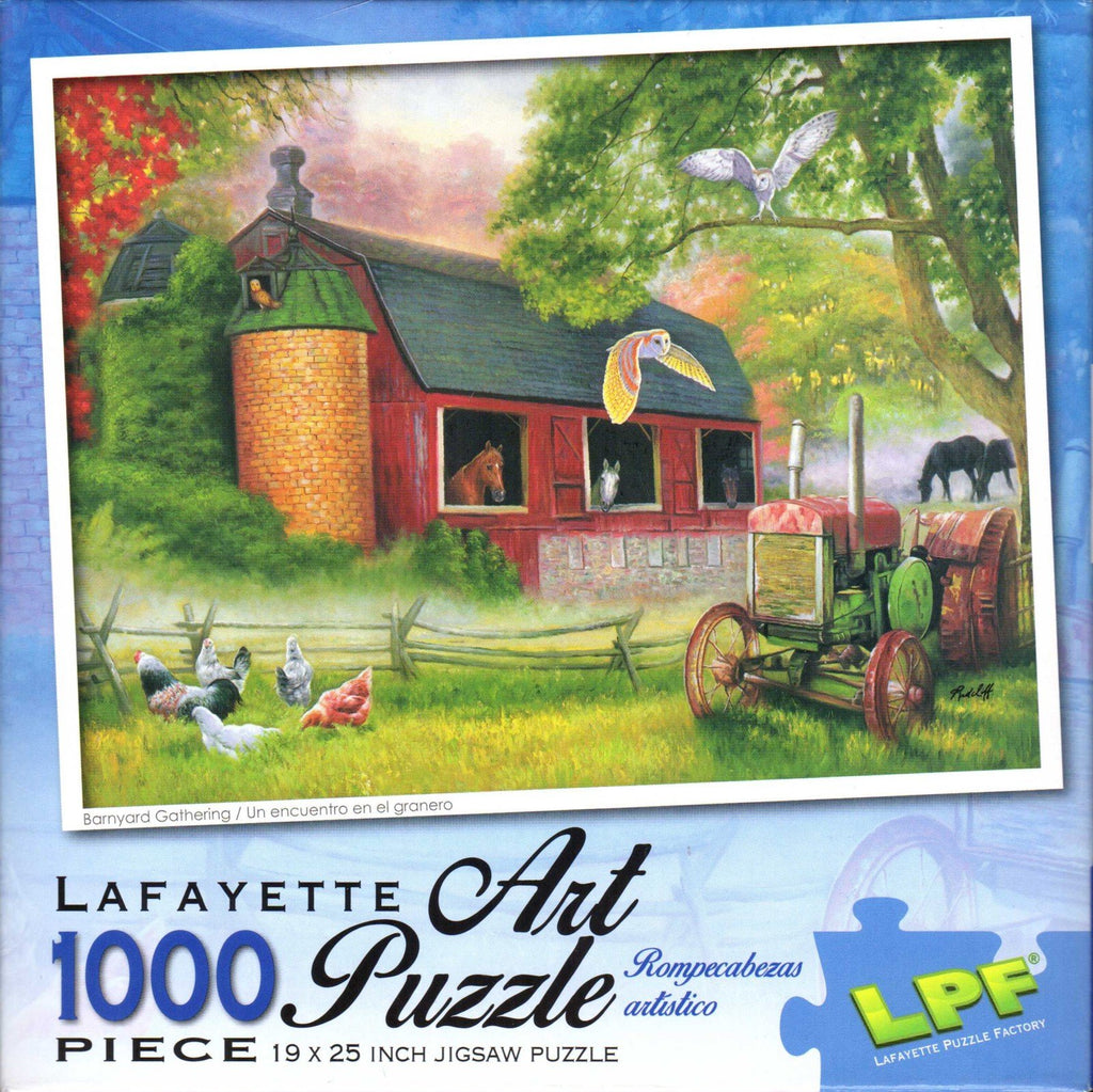Barnyard Gathering 1000 Piece Puzzle