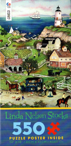 Peddler's Cove 550 Piece Puzzle with Poster