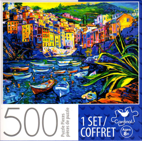 Boats and Old Town 500 Piece Puzzle