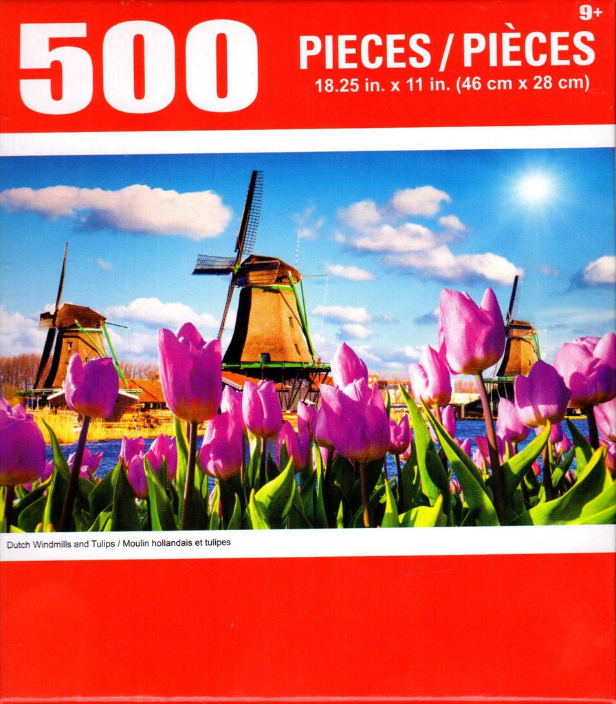 Dutch Windmills and Tulips 500 Piece Puzzle