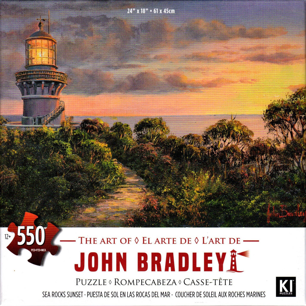 Sea Rocks Sunset 550 Piece Puzzle