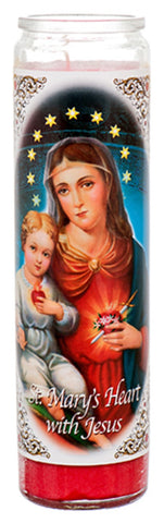 St. Mary's Heart with Jesus (Sagrado Corazon de Maria con Nino) Devotional Candle