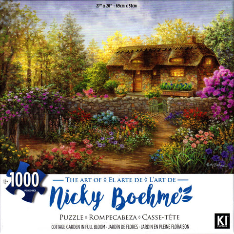 Cottage Garden in Full Bloom 1000 Piece Puzzle