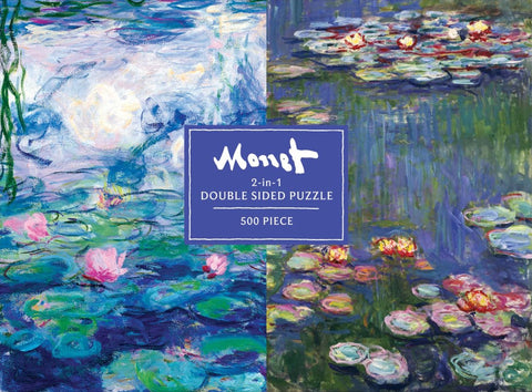Waterlilies (2 Paintings) By Monet 500 Piece 2-Sided Puzzle