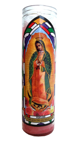 Virgin of Guadalupe (Virgen de Guadalupe) Perfume Devotional Rose-colored Candle