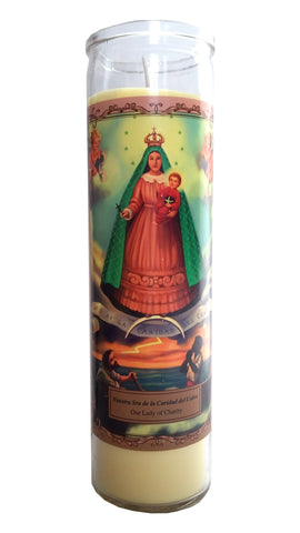 Our Lady of Charity (Nuestra Sra de la Caridad del Cobre) Devotional Yellow Candle