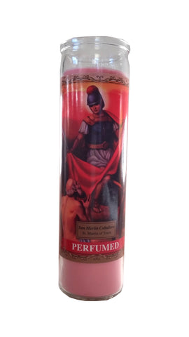 St. Martin of Tours (San Martin Caballero) Perfume Devotional Pink Candle
