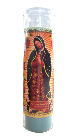 Virgin of Guadalupe (Virgen de Guadalupe) Devotional Light Green Candle