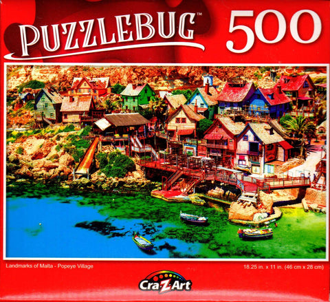 Puzzlebug 500 - Landmarks of Malta Popeye Village