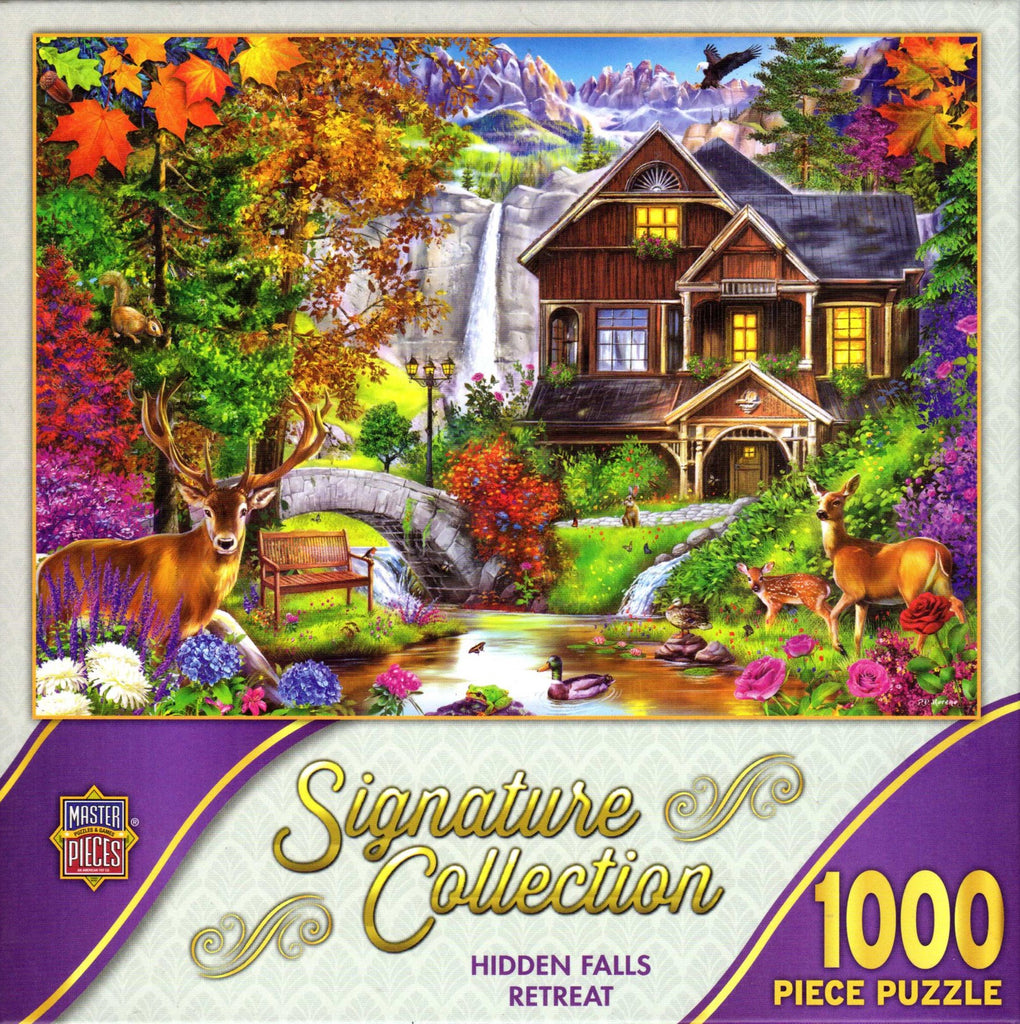 Hidden Falls Retreat 1000 Piece Puzzle