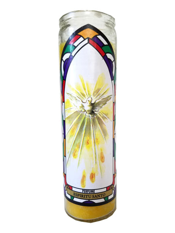 Holy Spirit (Espiritu Santo) Yellow Perfume Devotional Candle