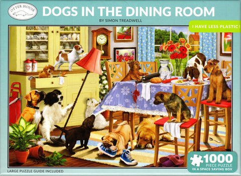 Otter House 1000 Piece Puzzle - Dogs in the Dining Room